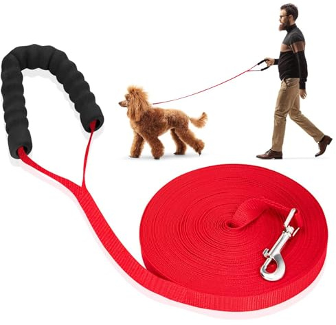 Mainiusi 30m Leine für Kleine und Große Hunde (Rot)
