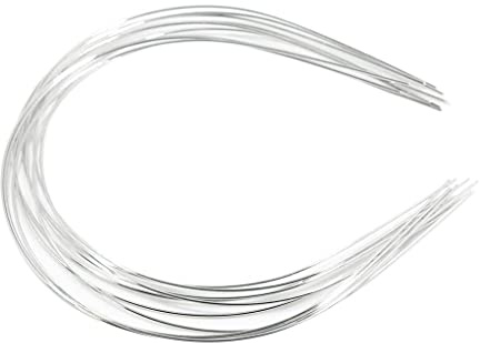 zalati Cerchietti per capelli in acciaio inox, 10 pezzi, per fai da te, senza denti, 1,2 mm