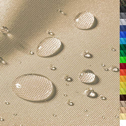 1buy3 – wasserdichter Polyesterstoff “Premium” mit 8.450mm Wassersäule für Zelte, Abdeckplanen, Bezüge, Outdoorbekleidung & Co – Maße 200x160cm – reißfest & pflegeleicht (Farbe 03 / Beige)