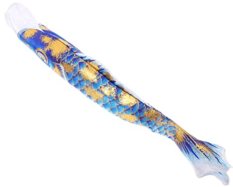 GANAZONO Bronzing Carp Banner Koinobori Japanese Koi Fish Japanese Style Bunting Flags Japanese Fish Windsock Carp Outdoor Flag Lantern Flag for Garden Polyester Accessories Heavy