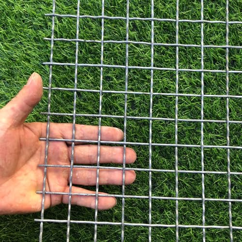 FengYoo 13Gauge Strong Galvanized Woven mesh 40X24 1 mesh|Delivered Flat|Poultry cage Netting -Anti-Rodent Steel mesh Crimped mesh Snake Fence Chicken Wire Fencing