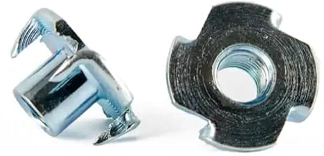 Einschlagmuttern M10 x 13 mm Verzinkt Stahl - DIN 6930 - Einschlagspitzen - Holzmutter - Einschlagmutter metrisch Gewinde (Gewinde: M10, Länge: 13 mm, Menge: 16 St.)