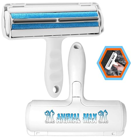 ANIMAL MAX Quita Pelos Mascotas, Quitapelos y Rodillos para Mascotas, Cepillo de Limpieza Removedor de Pelo para Gatos y Perros Lavable y Reutilizable para Ropa, Sofá, Camas, Alfombras
