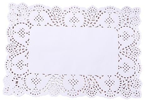 Cabilock 140St Kuchendeckchen einmalbesteck wegwerfgeschirr Deckchen für Tische Tablettdeckchen Kuchen Papierauflage Spitzendeckchen aus Papier Spitzenpapier Tischdecke Blumenbodenpapier