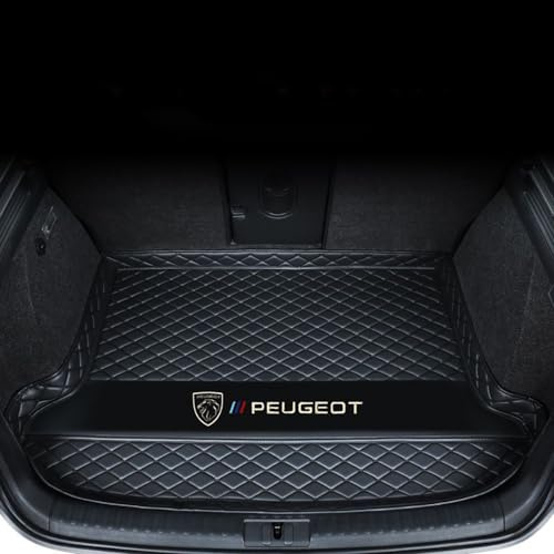 Voiture Cuir Tapis Coffre, pour Peugeot 508 2019-2023 Voiture Protection Coffre Tapis AntidéRapant Imperméable Coffre Accessoires d'intérieur,C