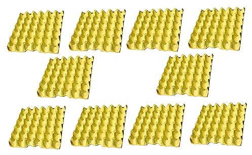 Gadpiparty 10piezas Bandejas Para Huevos Porta Huevos Para Nevera Amarillas Para Guardar Cocina