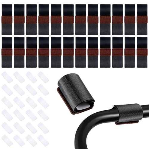 Yuanchu Möbel Filzgleiter mit Klettverschluss, 12 Stück Möbel Filz Pads Selbstklebend Stuhlbeinschoner Bodenschoner für Stühle Umlaufend Bodenschutz Möbelgleiter Stuhlschienen Reduziert Geräusch(50mm)
