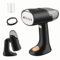 SIJFJASHHE Plancha Vertical Vapor 1500W 130ml, Calentamiento Rápido de 20 Segundos, Manual/Automático Ajustable, Depósito de Desmontable - Negro