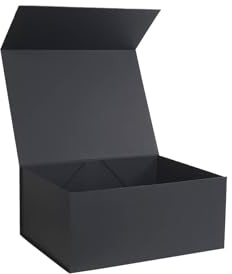 packster 50x Magnetbox Geschenkbox Geschenkkarton 230 x 170 x 50 mm Magnetverschluss 120g/qm Schwarz hochwertige Geschenk-Verpackung