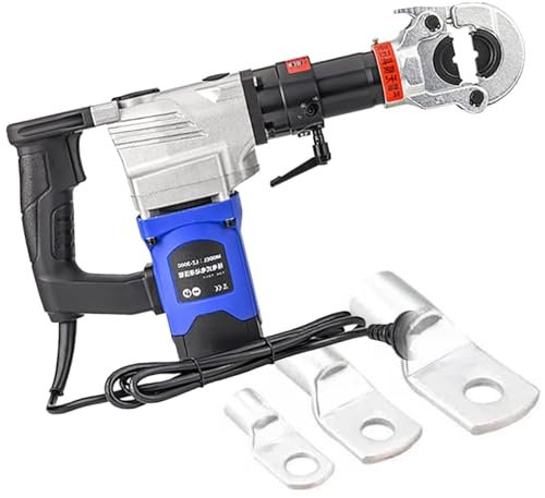Crimpadora hidráulica eléctrica for terminales de cable, 2200 W, kit de crimpadora automática con matrices 9/11(300c)