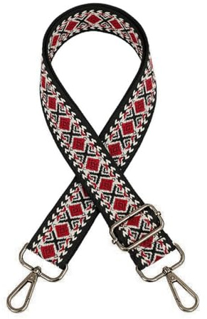 Blausky 3.8cm Breiter Taschengurt für Damen & Herren,Karierter Schultergurt mit Bronze Karabiner Verstellbarer Schulterriemen 75-130cm Vielseitige Ersatz-Geldbörsenriemen,Schwarzblau