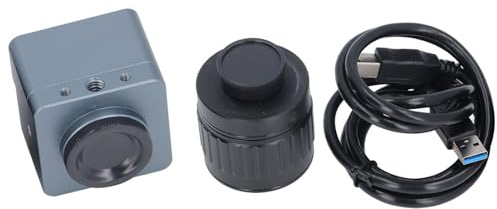 Camera microscopio a GearWell, oculare digitale USB 8MP, fotocamera per microscopio 4K con attatore a montaggio 1x C, telecamera al microscopio elettronico per la registrazione
