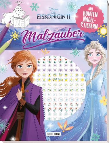 Disney Die Eiskönigin 2: Malzauber - Mit bunten Nagelstickern!: Malblock mit Coverstanzung und Nagelsticker
