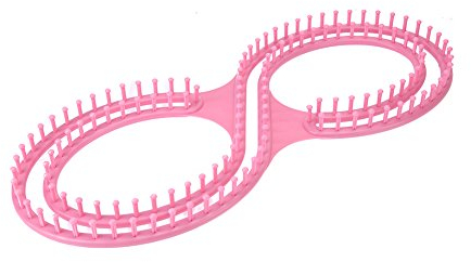 Demiawaking 4 Größen Strickring-Set Rund, Strick-Set Mütze Socke Schal Handarbeits-Set, rose, S Loom-No.# 1
