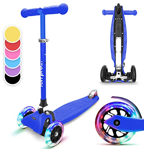 Fun Pro ONE Roller, der Sichere Premium Roller Kinder 3 Jahre, LED Räder, faltbar, ab Kleinkind Junge Mädchen, Kinderroller, 3 4 5 6 Jahre