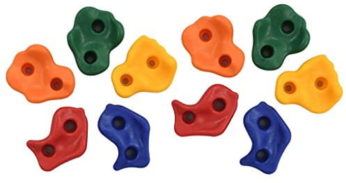 vidaXL 10x Kletterstein Klettersteine Klettergriffe Set Klettertraining Kletterwand Boulderwand Spielturm Kinder Outdoor Mehrfarbig PE Schrauben