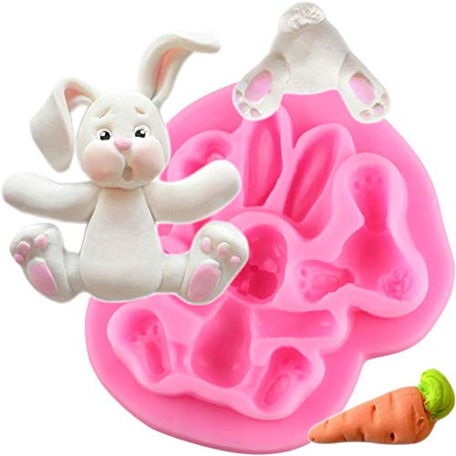 DUBENS 3D Kaninchen Ostern Bunny Silikon Form Fondant Kuchen Formen Cupcake Dekorieren Werkzeuge Schokolade Mold Küche Zubehör