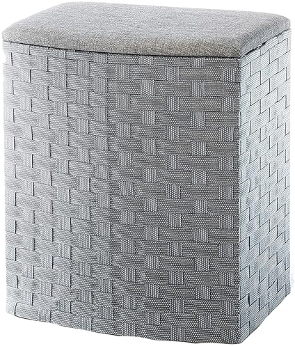 Kobolo Wäschebehälter aus Nylon 45x33x53 cm Grau