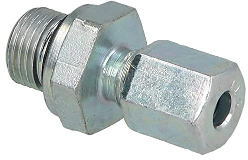 Schneidringverschraubung Winkel Kupplung Übergangsstück 4-35 mm für Gasrohr & Ölleitung (6 mm x 3/8 AG)
