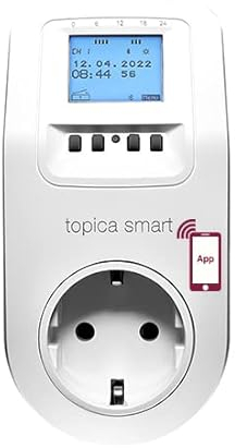 Grässlin 43.15.0001.1 topica smart Zeitschaltuhr mit App Steuerung und Wochen-, Jahres- und Astrofunktion I Digitale Zeitschaltuhr I Bluetooth I Programmierung via App I Jahresschaltuhr