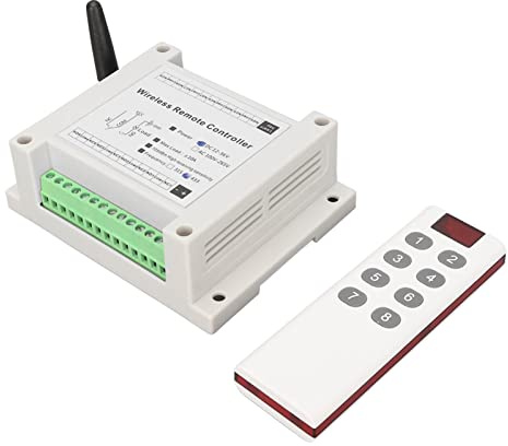 Channel Relay Board, 8 Channel Relay, 8CH 10A DC 12V‑36V Lamp Control Radio Switch Relay Module with Remote Control for Industrial Automation, Agricultural