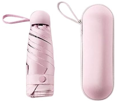 ATMRC Taschenschirme Regenschirme Capsule Mini Regenschirm Frauen Männer Sonne Regenschirme Sonnenschutz UV-faltbarer winddichter fünf haltender Regenschirm Regenschirme