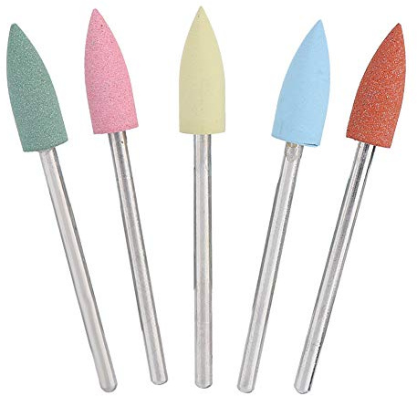 Ejoyous 5 Stück Nagelfräser Bit Set Silikon Maniküre Bohrer Bits Professioneller Electric Maniküre Nagelfeile Bits für Acrylnägel, Maniküre, Bohrer und Nagelfeile (152)
