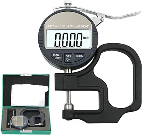 BULINO Micrometro Digitale, Calibro a quadrante, spessimetro elettronico da 0,001 mm Micrometro Digitale da 10 mm Misuratore di Spessore Misuratore di Spessore con Uscita Dati Micrometro Digitale 647