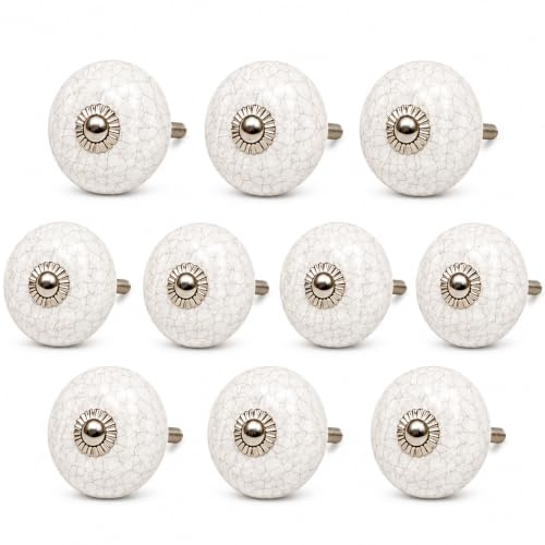 SHYAMVUN Dresser Knobs for Cabinets and Drawers-Assorted Multicolor Ceramic Pull Handle for Kitchen Cupboard Wardrobe Decorative Furniture Hardware-Pack of 10