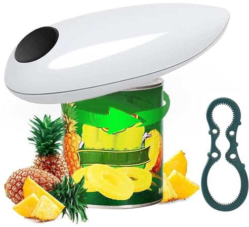 Electric Tin Opener, Automatic Can Opener One Touch, Hand Free Tin Opener Safe and Smooth Cutting, Kitchen Electric Can Opener for Arthritis, Restaurant, Seniors,Kitchen Gadget for Almost All Size Can