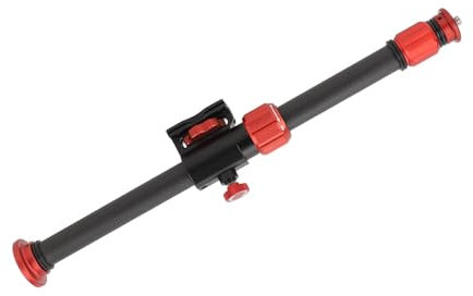 Asixxsix Trípode brazo de extensión, 31.89in aleación de aluminio retráctil horizontal de la columna central del trípode brazo de la pluma con la bolsa de almacenamiento