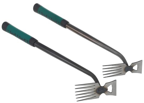 Parliky 2pièces Outil De Désherbage Ergonomique avec Manche Désherbeur Manuel pour Jardinage Et Agriculture Outil Facile à Utiliser pour Désherbage