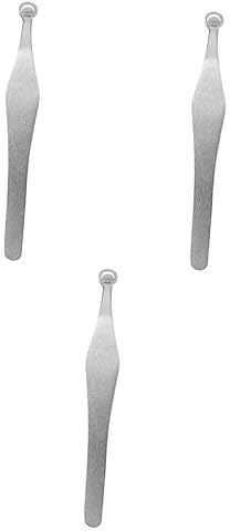 FRCOLOR 3 Piezas Pinzas Para Recortar El Pelo De La Nariz Pinzas Depilatorias Tijeras De Nariz Para Hombres Para El Vello Facial Tijeras Para El Cabello Vello Nasal Acero Inoxidable
