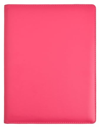 Arpan A4 Certificate Presentation Folder, Faux Leather Document Organizer, Professional Portfolio Book, Conference Display Binder (Pink, 48 Pockets 96 Sides)