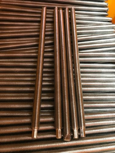 5x M12x250 Edelstahl A2 304 Ankerstangen Gewindebolzen Klebeanker Stahl für Verbundankerpatrone Ohne Mutter