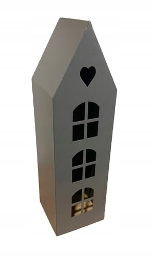 Kapaga - Rost Metall Laternen - Kerzenlaterne Indoor - Gartenlaternen | Kerzen - Laternenhaus - Teelichthaus - Latarne - Für Room Decor, Geschenke - Edelrost (Höhe 32 cm)