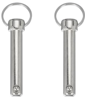 QUARKZMAN Schnellspannstift, Durchmesser 1/2 (12mm) Nutzlänge 2,05 (52mm) Gesamtlänge 3,86 (98mm) Bimini Top Pin Marine Hardware Kohlenstoffstahl für Bootszubehör, Packung mit 2