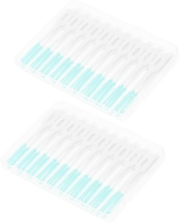 EXAOMBLE 80pezzi Spazzolini Interdentali Professionali Strumenti Per Pulizia Denti Igiene Orale Portatile Per Casa e Viaggi Setole Morbide