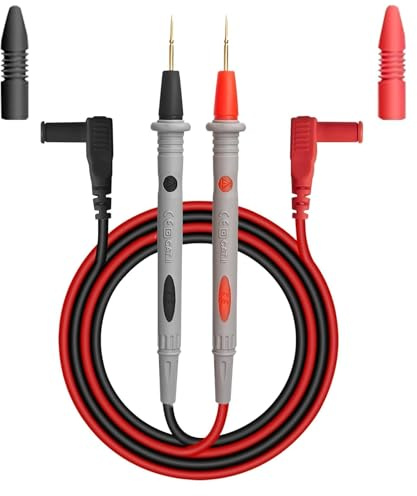 Messspitzen für Multimeter 100cm, 20A 1000V CAT III Silikon-Messleitungen | Multimeter-Sonden,für Digitalmultimetern Zangenmessgeräten Dünne Messleitung mit Prüfspitzen,für AC/DC Voltmeter Ohmmeter