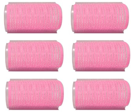 6-Pack Self-Grip Hair Rollers, 30mm-32mm (1-1.2) Volume Curlers, Random Color