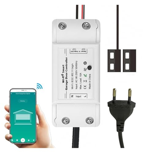 AYJYZHIAG Ouvre-Porte de Garage WiFi Contrôleur de Porte de Portail Intelligent Contrôle par Application Fonctionne avec Haut-Parleur Intelligent