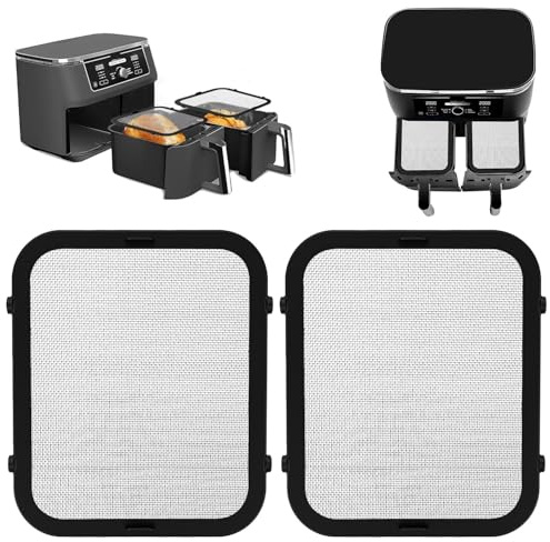 Edelstahl Spritzschutz für Ninja Foodi Max Dual Zone Heißluftfritteuse AF400EU, Ninja Heißluftfritteuse Zubehör, Spritzschutz Heißluftfritteuse für AF451EU, Ninja Airfryer AF400EU Zubehör