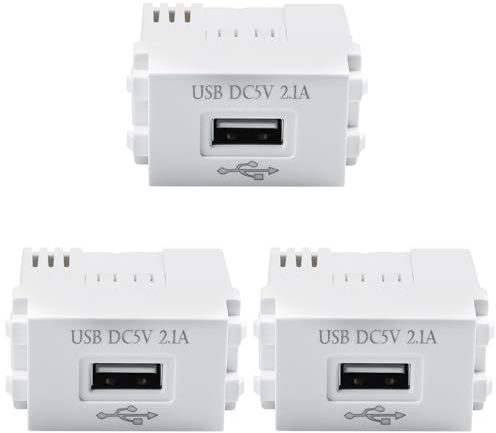 3 Stück USB Stromversorgungsmodul: 2,1A USB-Ladesteckdose Schaltadapter, 220V-Steckdose auf 5V-Transformator Für Smartphones & USB-Geräte