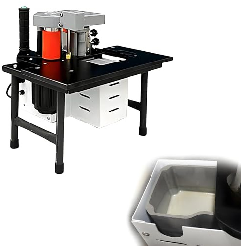 EPIKNOWEE Canteadora portátil económica, Canteado con velocidad ajustable, con tanque fusión doble encolado, adhesión segura en bordes rectos y PVC/ABS/MDF ligeramente curvos