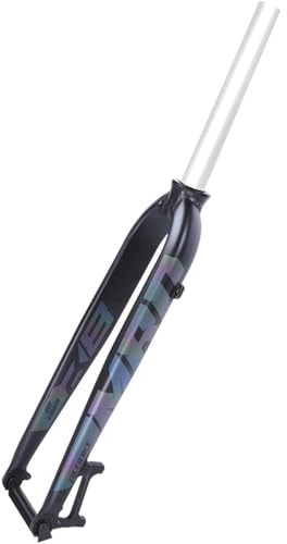 KUNYOS Forcella Rigida MTB 26 27,5 29 Forcella per Bici in Lega di Alluminio 1-1/8 Freno A Disco A Tubo Dritto Forcella Anteriore A Sgancio Rapido 9 * 100 Mm,Viola,29inch