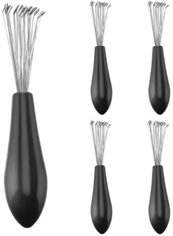 Brosse à cheveux nettoyant peigne outil de nettoyage griffes de nettoyage Mini dissolvant saleté cheveux avec râteau en fil métallique 5 pièces.