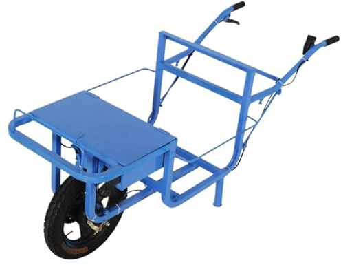 Generico Carriola elettrica agricola Spinta a Mano, Trasporto di frutteti con carretto Compatto con Batteria al Litio da 24 V(Black,Lead-Acid Battery)