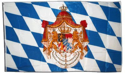 Flaggenfritze Fahne/Flagge Deutschland Königreich Bayern 1806-1918 - 150 x 250 cm + gratis Sticker, XXL-Fahne