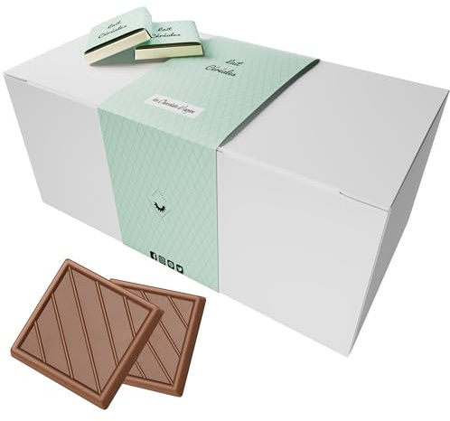 Coffret de 70 Carrés de Chocolats Individuels Au Lait Fabriqués en France