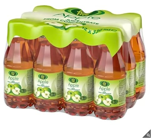 Juice Tree Apple Juice- From Concentrate - Great for Lunchboxes - Great Flavour - 12 x 330ml